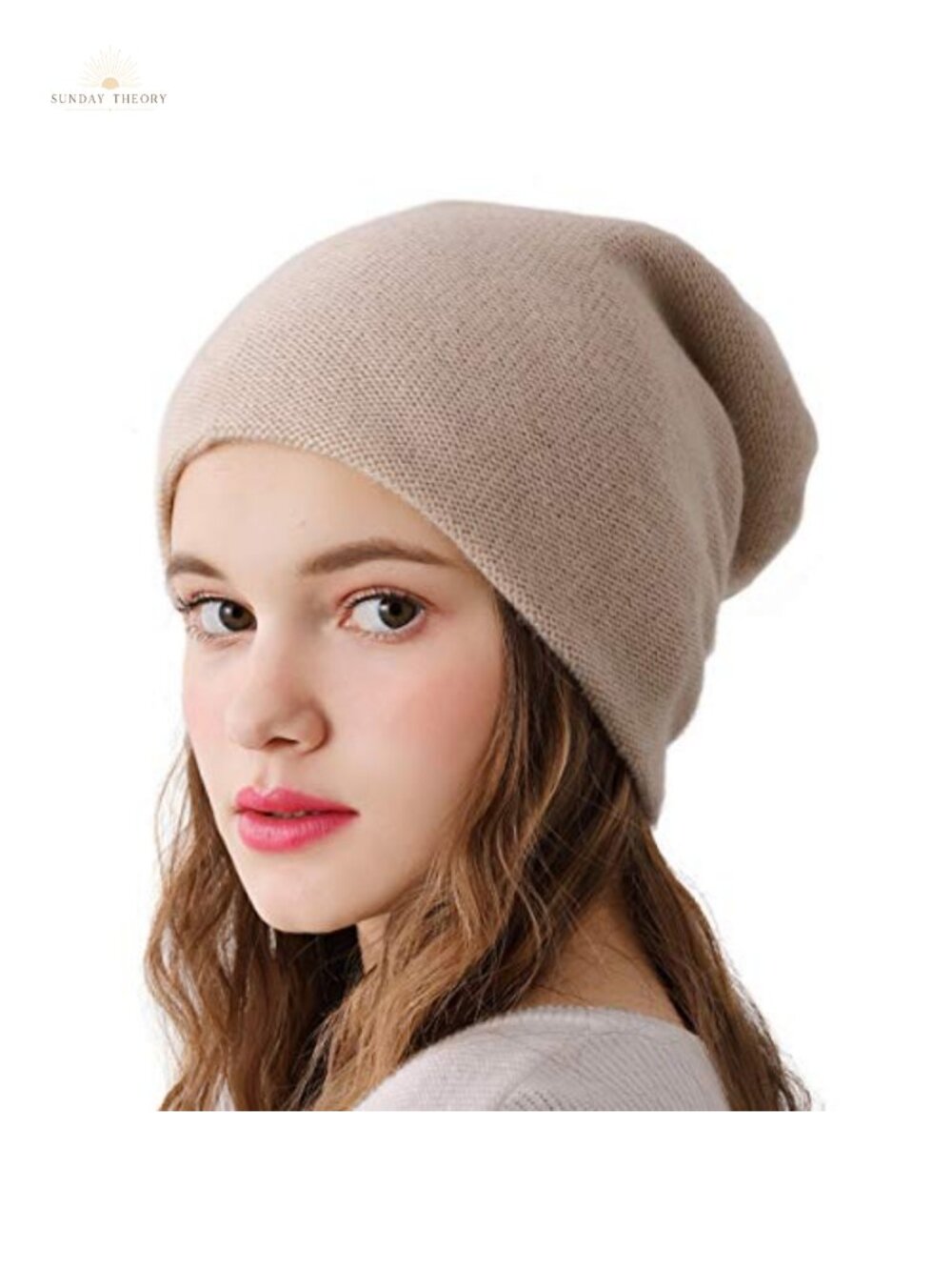 Double Layered 100% Cashmere Ski Beanie Winter Hat